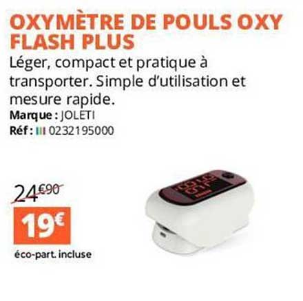 oxymètre de pouls oxy flash plus joleti