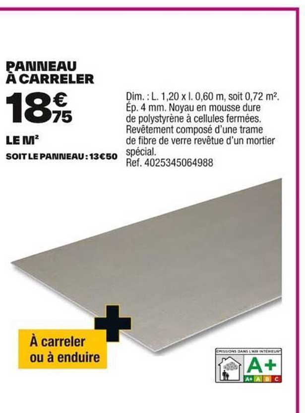 panneau à carreler