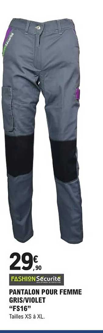 pantalon pour femme gris/violet "fs16"
