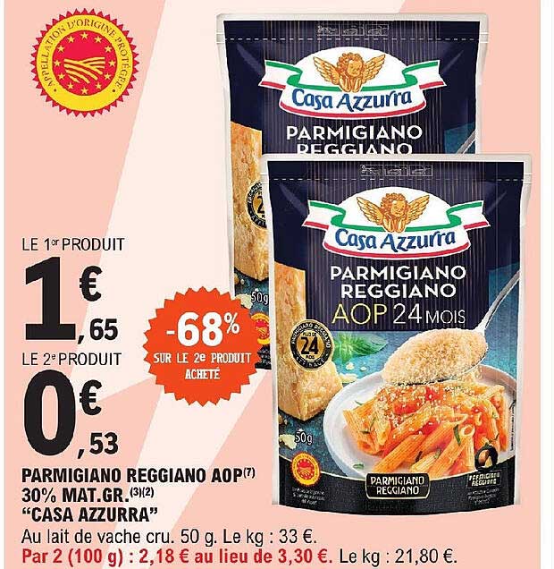 parmigiano reggiano aop 30% mat.gr. "casa azzurra"