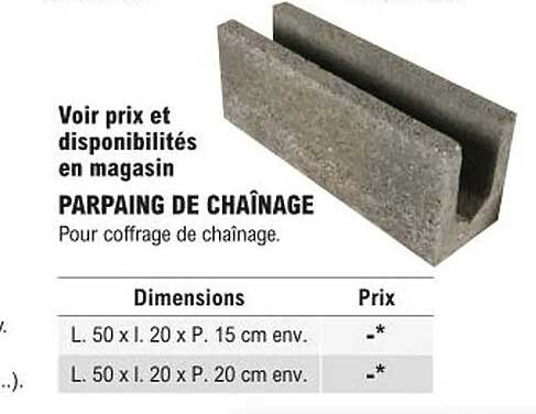 parpaing de chaînage