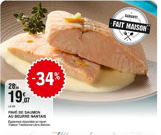 pavé de saumon au beurre nantais