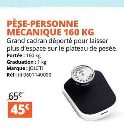Pèse-personne Mécanique 160 Kg Joleti