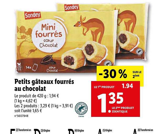 Petits Gâteaux Fourrés Au Chocolat Sondey