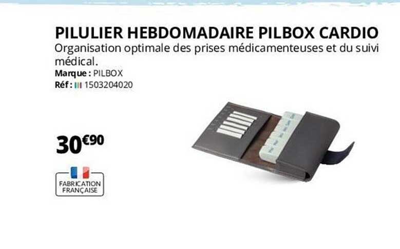 pilulier hebdomadaire pilbox cardio