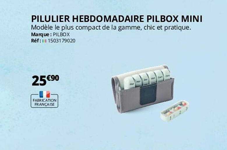 pilulier hebdomadaire pilbox mini