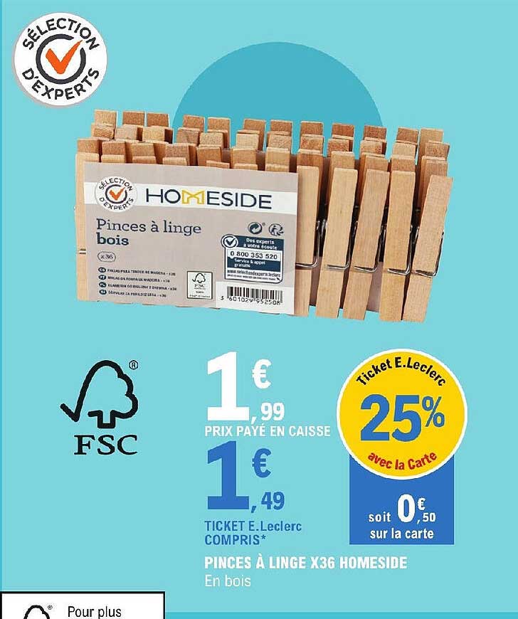 pinces à linge x36 homeside