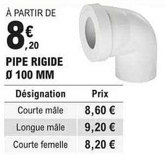 pipe rigide ø 100 mm