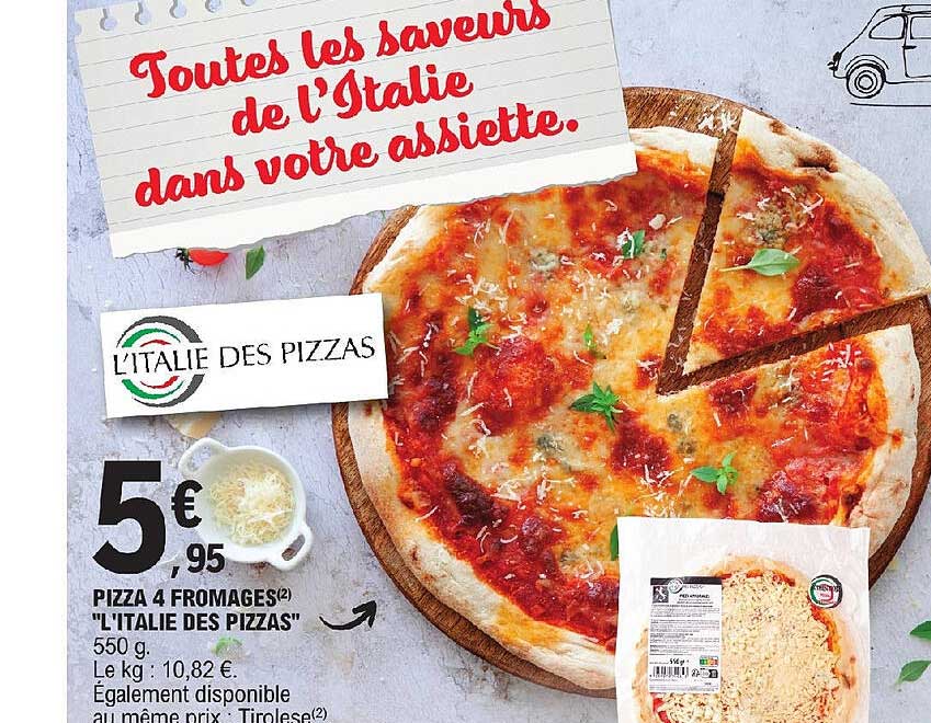 pizza 4 fromages "l'italie des pizzas"