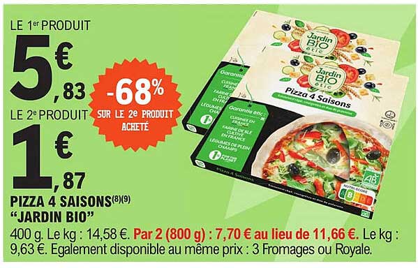 Pizza 4 Saisons "jardin Bio"