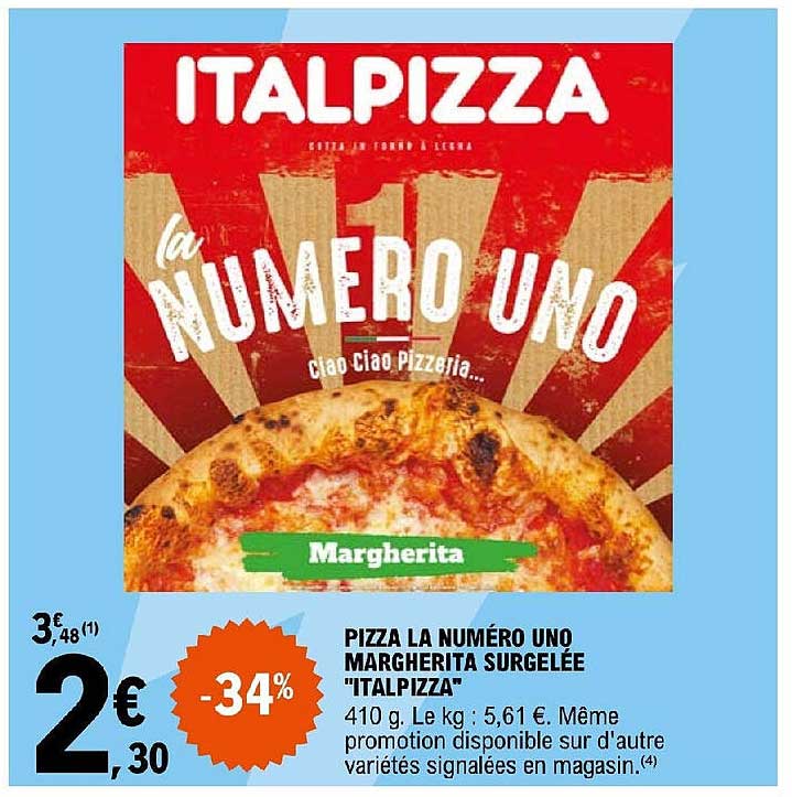 pizza la numéro uno margherita surgelée "italpizza"