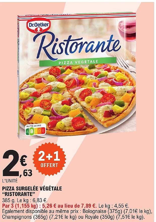 Pizza Surgelée Végétale "ristorante"