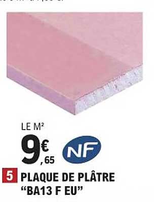 Plaque De Plâtre "ba13 F Eu"