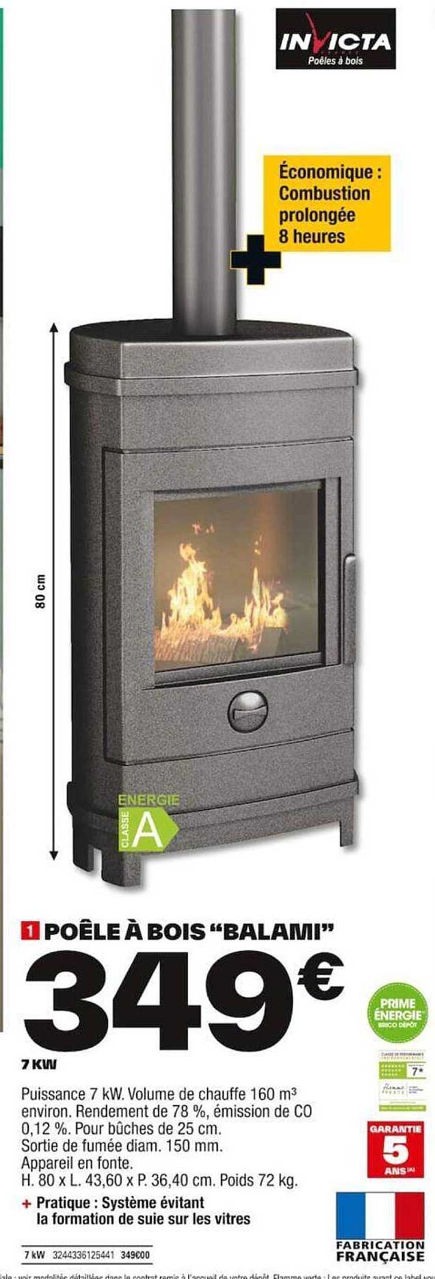 Poêle à Bois "balami" Invicta
