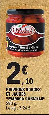 poivrons rouges et jaunes "mamma carmela"