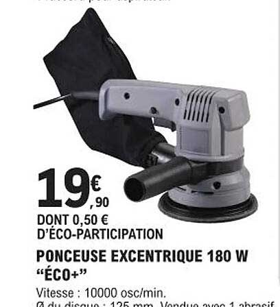 ponceuse excentrique 180 w "éco+"