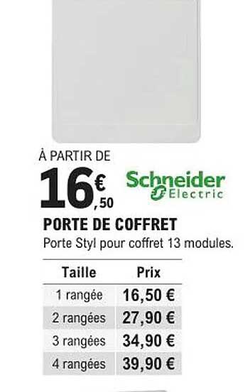 porte de coffret schneider electric