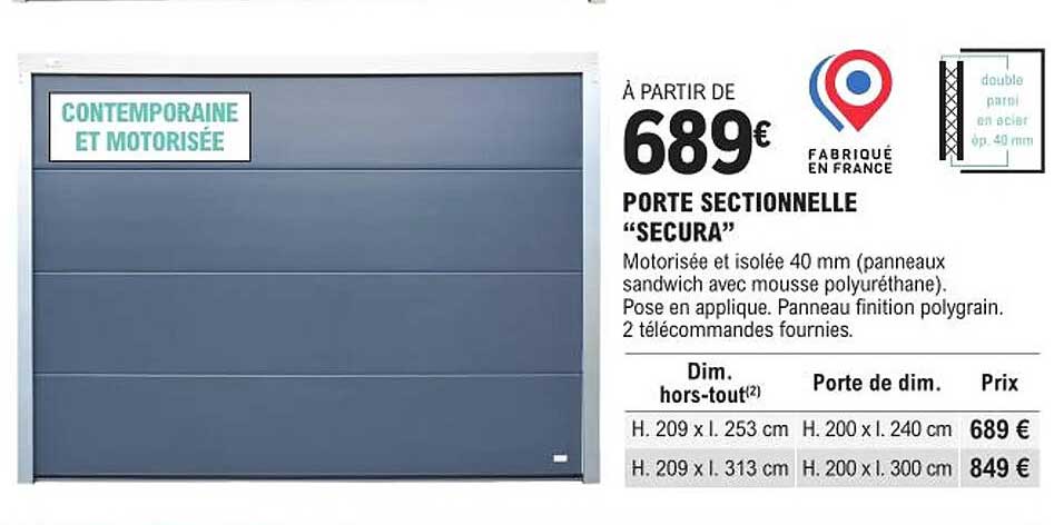 porte sectionnelle "secura"