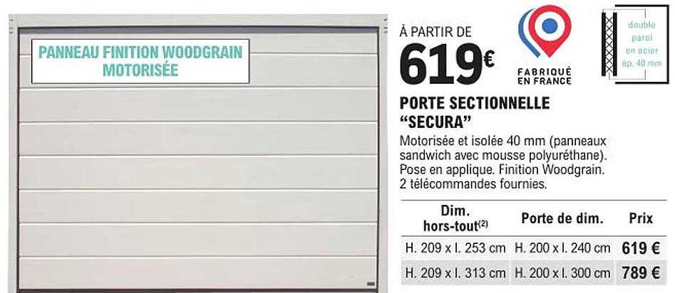 porte sectionnelle "secura"