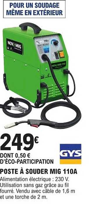 poste à souder mig 110a gys