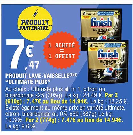 Produit Lave-vaisselle "ultimate Plus"
