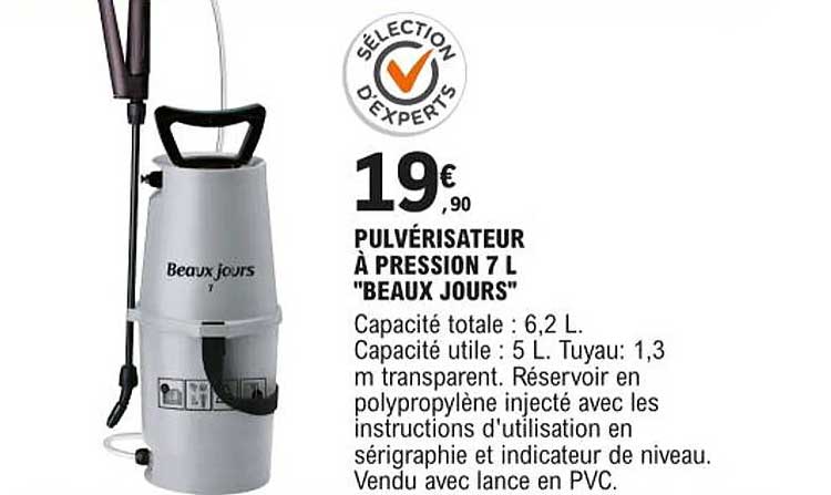 pulvérisateur à pression 7 l "beaux jours"