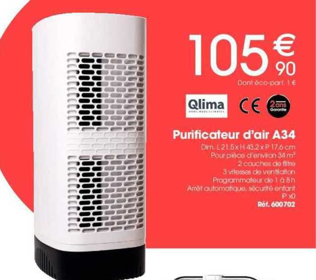 purificateur d'air A34 qlima