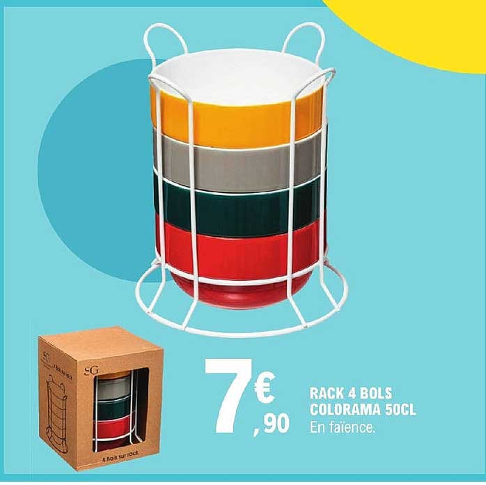 rack 4 bols colorama 50cl
