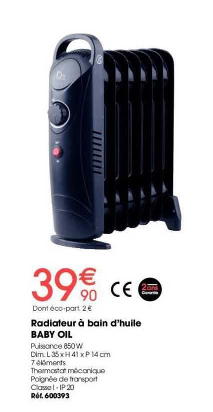 radiateur à bain d'huile baby oil