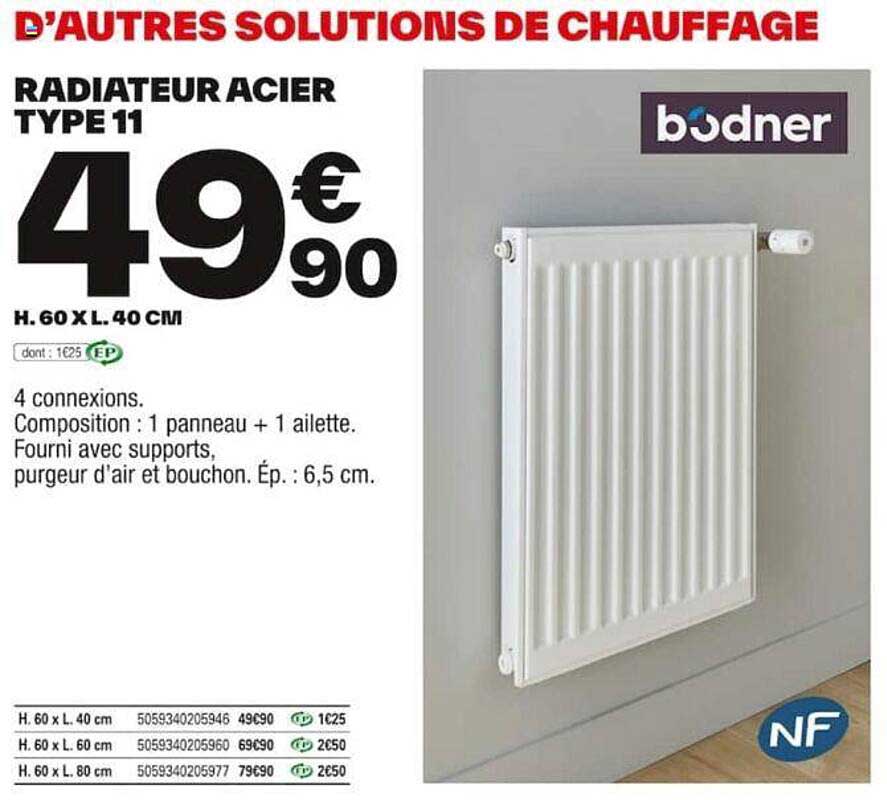 radiateur acier type 11 bodner