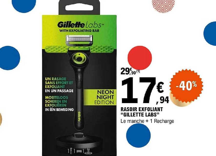 rasoir exfoliant "gillette labs"
