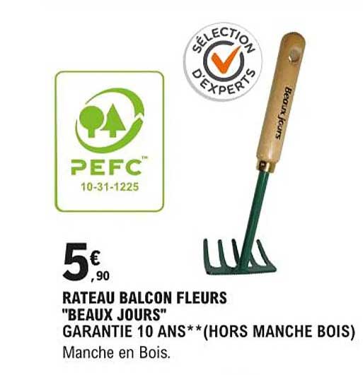 râteau balcon fleurs "beaux jours"