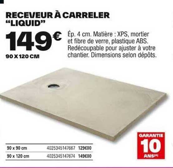 receveur à carreler "liquid"