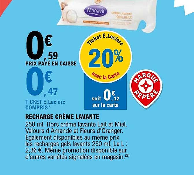 recharge crème lavante