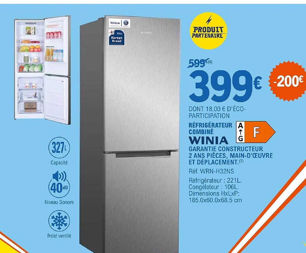 Réfrigérateur Combiné Winia