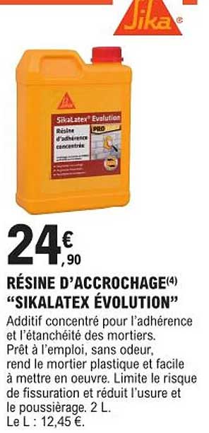 résine d'accrochage "sikalatex évolution" sika