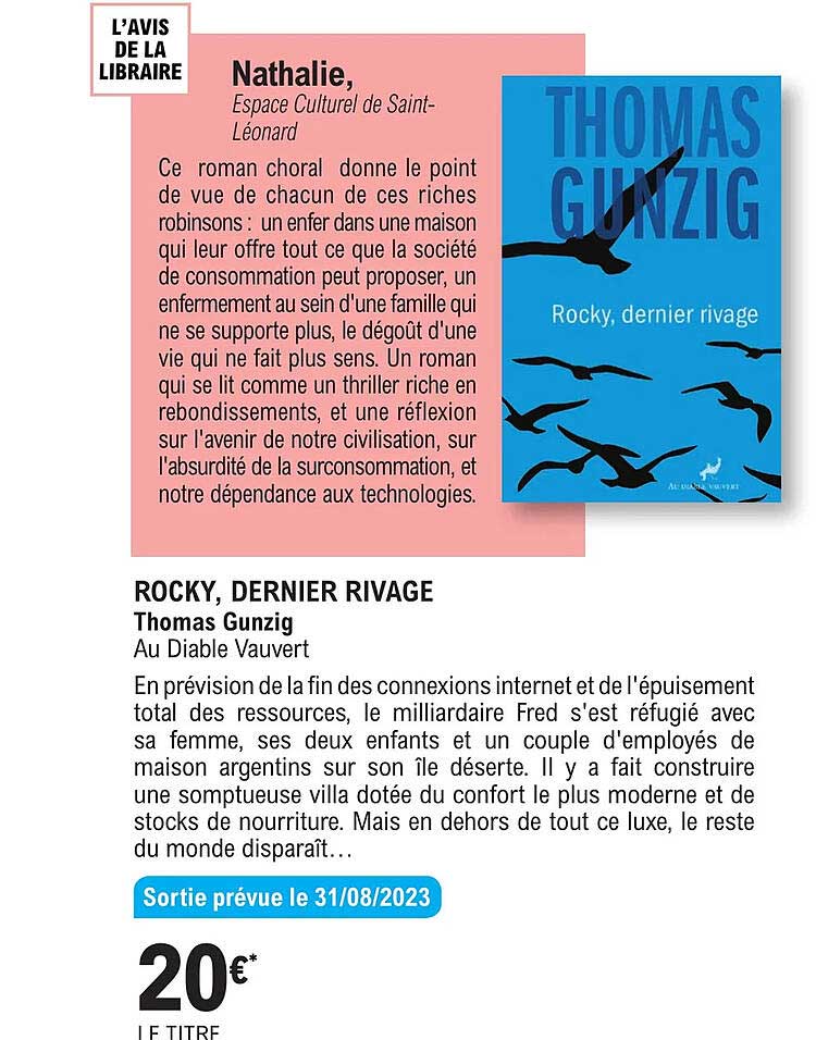 Rocky, Dernier Rivage - Thomas Gunzig