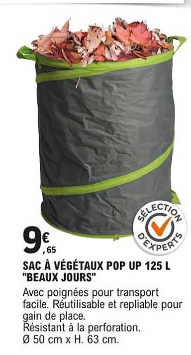 Sac à Végétaux Pop Up 125 L "beaux Jours"