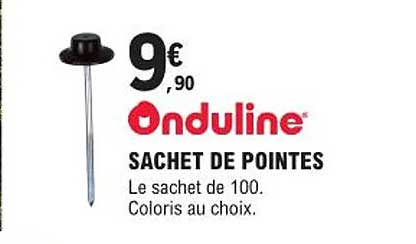 sachet de pointes onduline