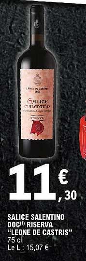 salice salentino doc riserva "leone de castris"