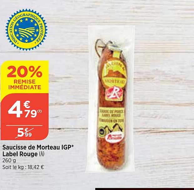 Saucisse De Morteau Igp Label Rouge