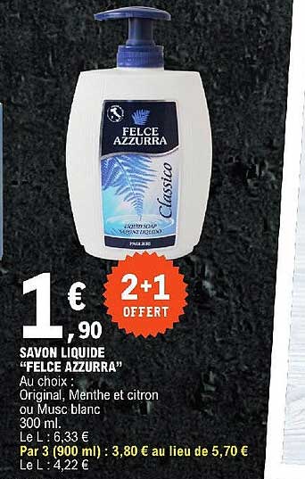 savon liquide "felce azzurra"