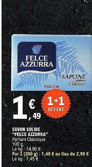 savon solide "felce azzurra"