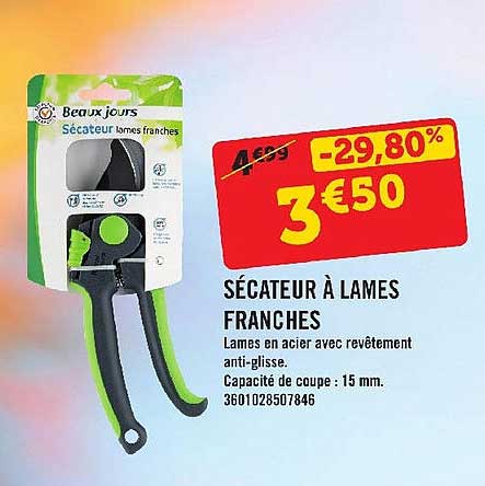 Sécateur à Lames Franches