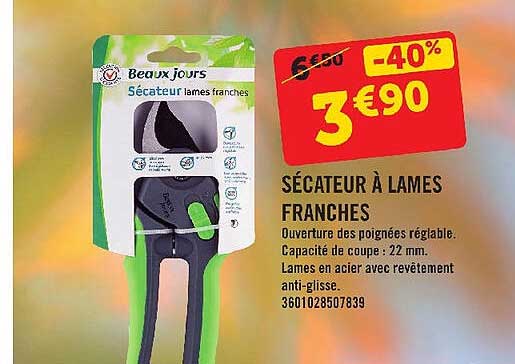sécateur à lames franches beaux jours