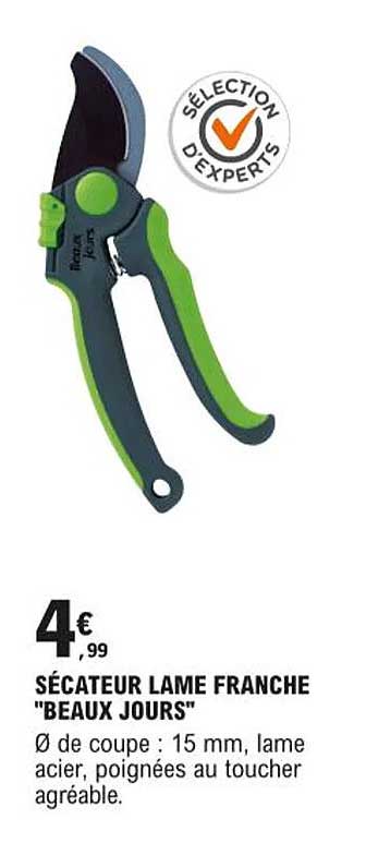 sécateur lame franche "beaux jours"