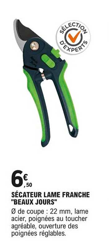 sécateur lame franche "beaux jours"
