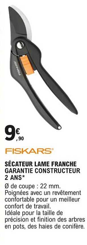 sécateur lame franche fiskars