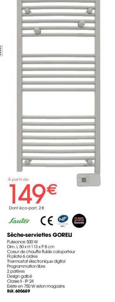 sèche-serviettes goreli sauter