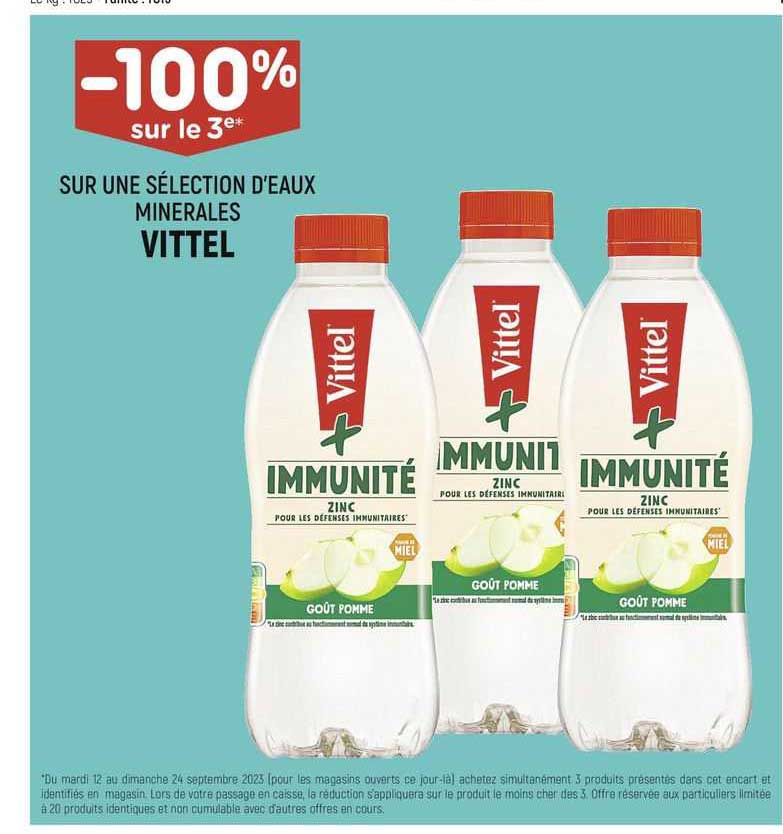 sélection d'eaux minérales vittel